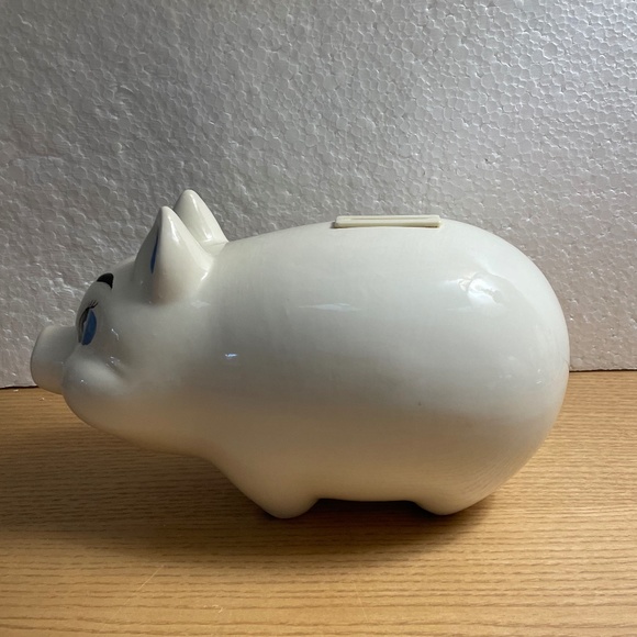 Vintage Rob Roy Piggy Bank Saloon Cops & Robbers Decoration Blue Eyes 11.5” Rare - Picture 4 of 10